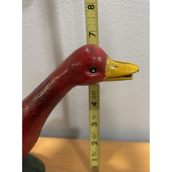 Vintage Red Goose Shoes Advertising Heavy Cast Iron Coin Bank - Picture 9 of 9